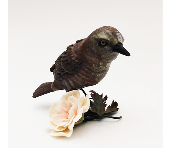 "Rusty Blackbird with Anemone" - Loralin Toney